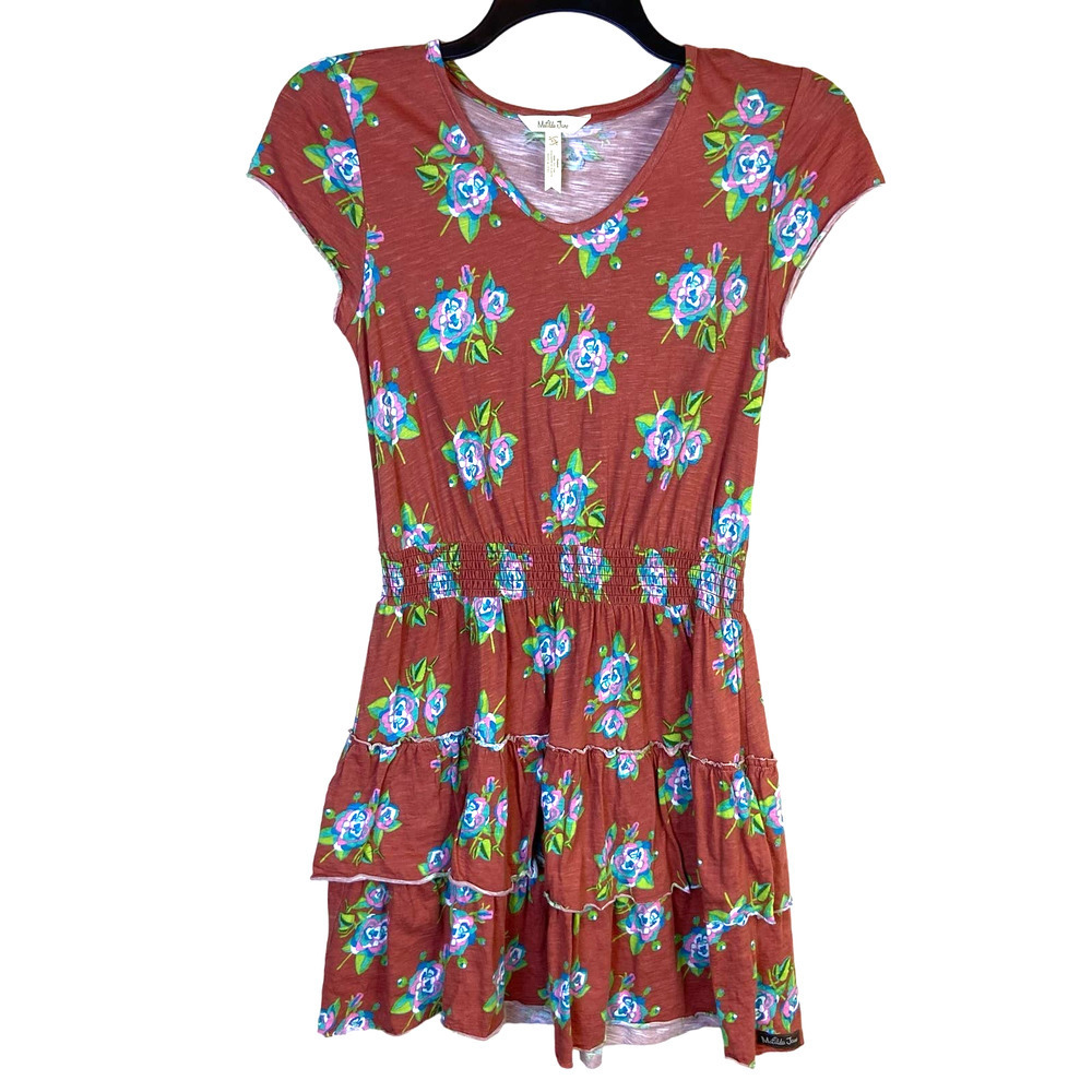 Matilda Jane Looks to Frill Mini Dress Size XS Tiered Floral Smocked‎ Waist